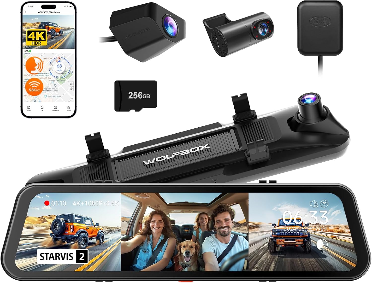 WolfBox Mirror Camera